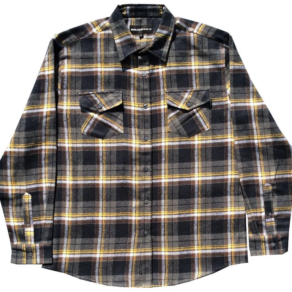 black and yellow flannel